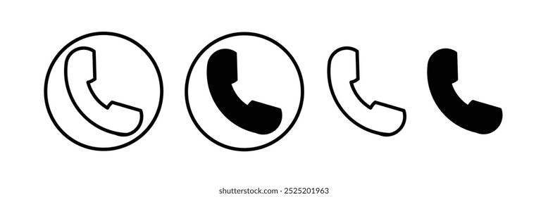Icono de llamada telefónica Ilustración vectorial sobre fondo blanco eps 10.