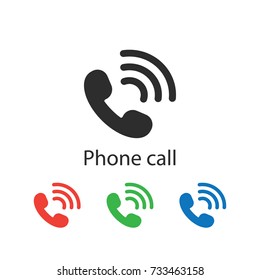 Phone call icon vector illustration.