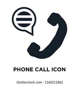 Phone call icon vector isolated on white background, Phone call transparent sign
