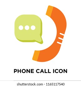 Phone call icon vector isolated on white background, Phone call transparent sign , question symbols