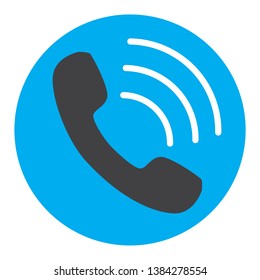 Phone call icon vector isolated on white background. Call icon in a flat style. Trendy telephone template for web site, sign, symbol, ui and logo design. Modern phone call icon, vector illustration