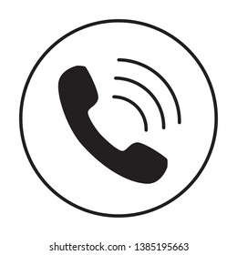 Phone call icon vector isolated on white background. Call icon in a flat style. Trendy telephone template for web site, sign, symbol, ui and logo design. Modern phone call icon, vector illustration