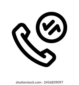 phone call icon. vector line icon for your website, mobile, presentation, and logo design.