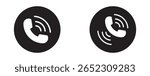 phone call icon vector set. Telephone call sign. Contact icon phone mobile call. Contact us. Contact us symbol. Cell phone pictogram. Ringing phone icon set. 