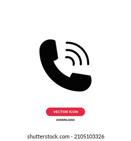 Phone call icon vector. Call sign