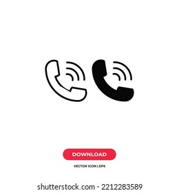 Phone call icon vector. Call sign