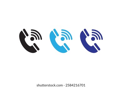 phone call icon vector silhouette isolated in white background