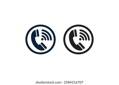 phone call icon vector silhouette isolated in white background