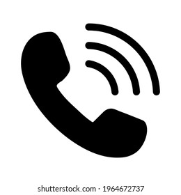Phone, call icon. Vector telephone symbol isolated on white background