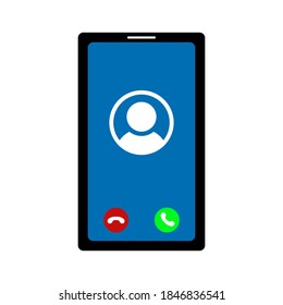 Phone call icon. Vector phone call icon. Video conference over the phone. Calling a subscriber by phone. Icon in flat style. Vector illustration. Icons isolated.