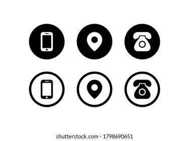 Vector de icono de llamada telefónica. Paquete de símbolos de icono del sitio web sobre fondo blanco