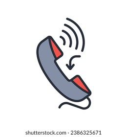 phone call icon. vector.Editable stroke.linear style sign for use web design,logo.Symbol illustration. 