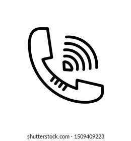 phone call icon. web user interface element. vector line icon design. isolated on white background. vector  illustration