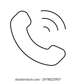phone call icon with white background vector stock illustration