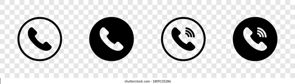 Phone call icons. Phone call buttons. Telephone vector icons, isolated. Vector illustration