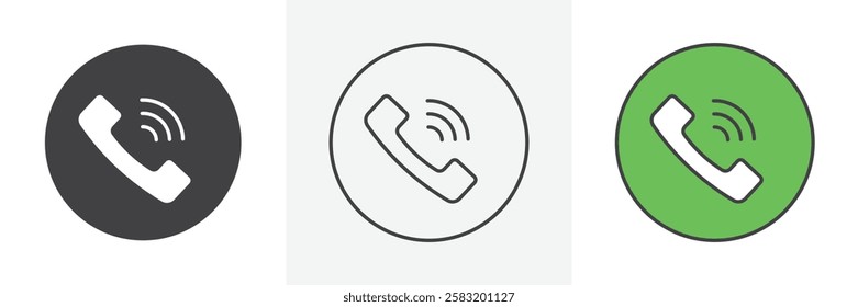 Phone call icons pack for website designs