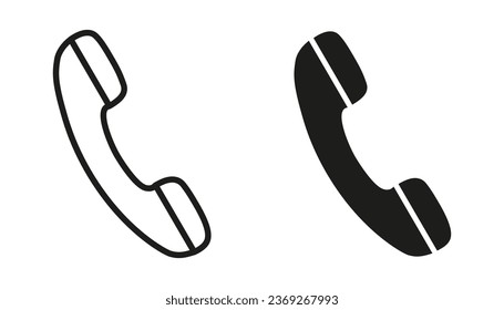 Phone call icons set, contact signs, contact us button, communication icon, telephone ringing sign – stock vector