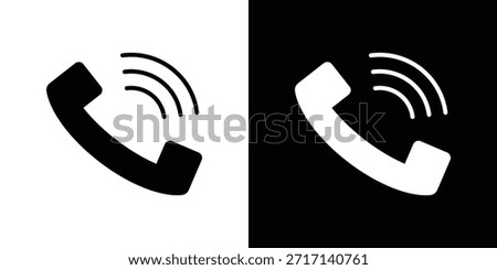 Phone call icons set. vector icons designed in filled style