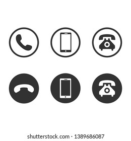 Phone Icon Set Call Symbol Vector Stock Vector (Royalty Free) 1498064258