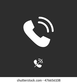 Phone Call Icons. Vector, eps, gray colors.