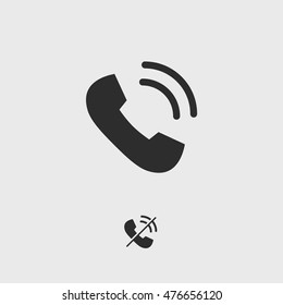 Phone Call Icons. Vector, eps, gray colors.