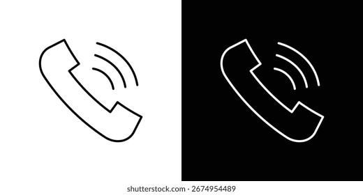 Symbole für Telefonanrufe. Vektorsymbolillustrationen.