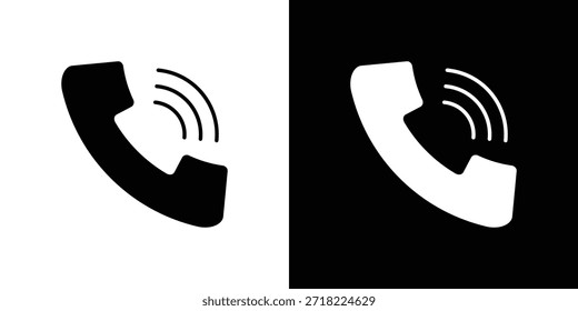 Symbole für Telefonanrufe. Vektorvorlage Illustration Symbol Pixel perfekt