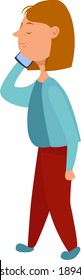 Phone call, illustration, vector on a white background.