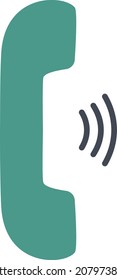 Phone call, illustration, vector, on a white background.
