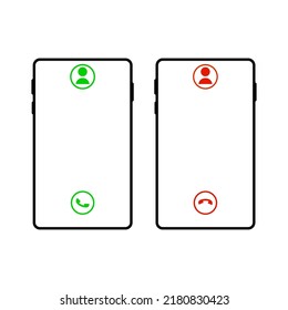 phone call interface. Phone icon set. Vector illustration. Stock image. 