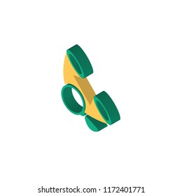 Phone call isometric left top view 3D icon