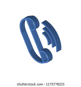 Phone call isometric left top view 3D icon