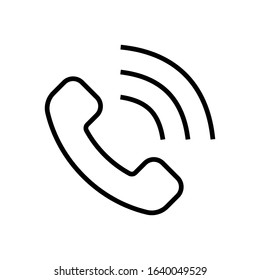 phone call line art vector icon - ui icon vector