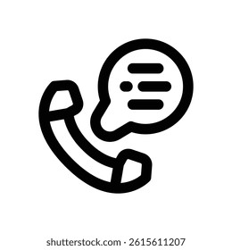 phone call line icon. Clean and minimalist vector icon for websites, mobile apps, presentations, and logos. Fully scalable and customizable for any project.