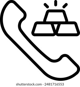 phone call line icon illustration vector