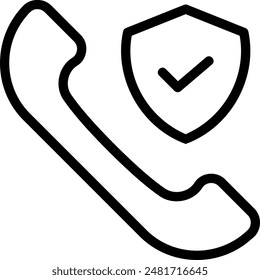 phone call line icon illustration vector