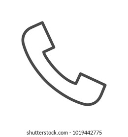 Phone Call Line Icon. Vector Illustration of Outline Web Symbol.