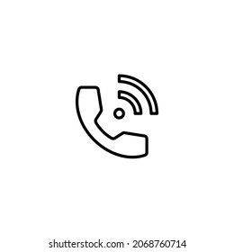 Phone call Line Icon, Vector Template