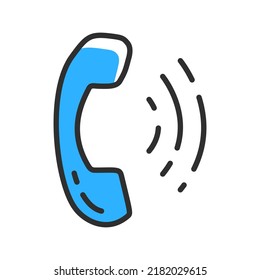 Phone call line icon. Vector illustration concept