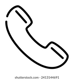Phone call line outline icon. vector illustration.
