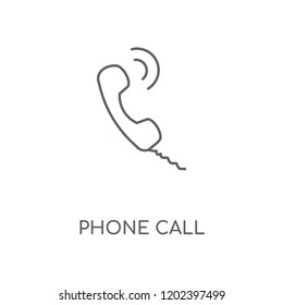 Phone Call linear icon. Phone Call concept stroke symbol design. Thin graphic elements vector illustration, outline pattern on a white background, eps 10.
