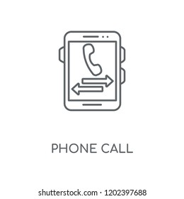 Phone Call linear icon. Phone Call concept stroke symbol design. Thin graphic elements vector illustration, outline pattern on a white background, eps 10.