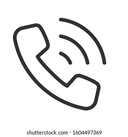phone call, linear icon. Editable stroke