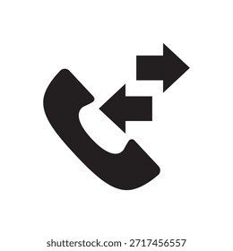 Phone call log out or exit simple solid icon.
