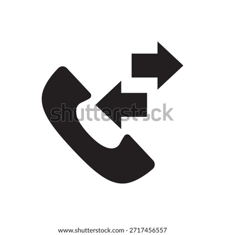 Phone call log out or exit simple solid icon.