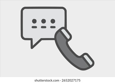 Phone call with message bubble icon representing communication and support services