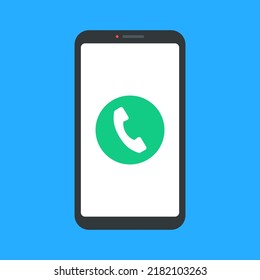 Phone Call. Mobile Phone And Call Button Icon. Accept Call. Modern Vector Illustration