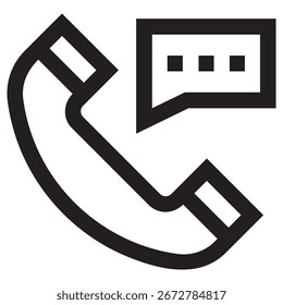 Phone Call Modern Vector Icon – Minimal Illustration Symbol Template for Web Mobile App UI Design