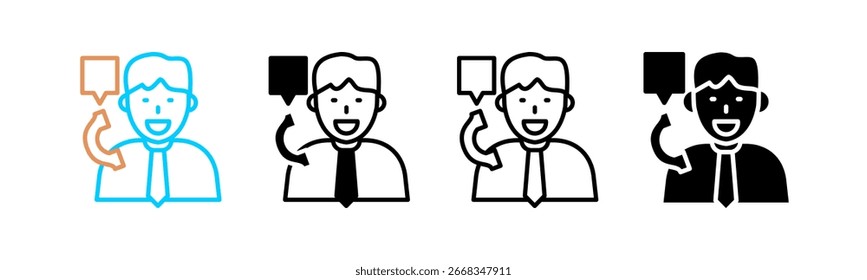 Phone Call Multi style icon in line color, mixed, lineal color, glyph, line.