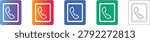 Phone Call Notification Square Icons vol 1766